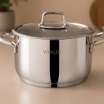 سرویس قابلمه استیل 8 پارچه sedef برند Vivaldi