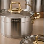 سرویس قابلمه استیل 11 پارچه طلایی Anka برند Vivaldi